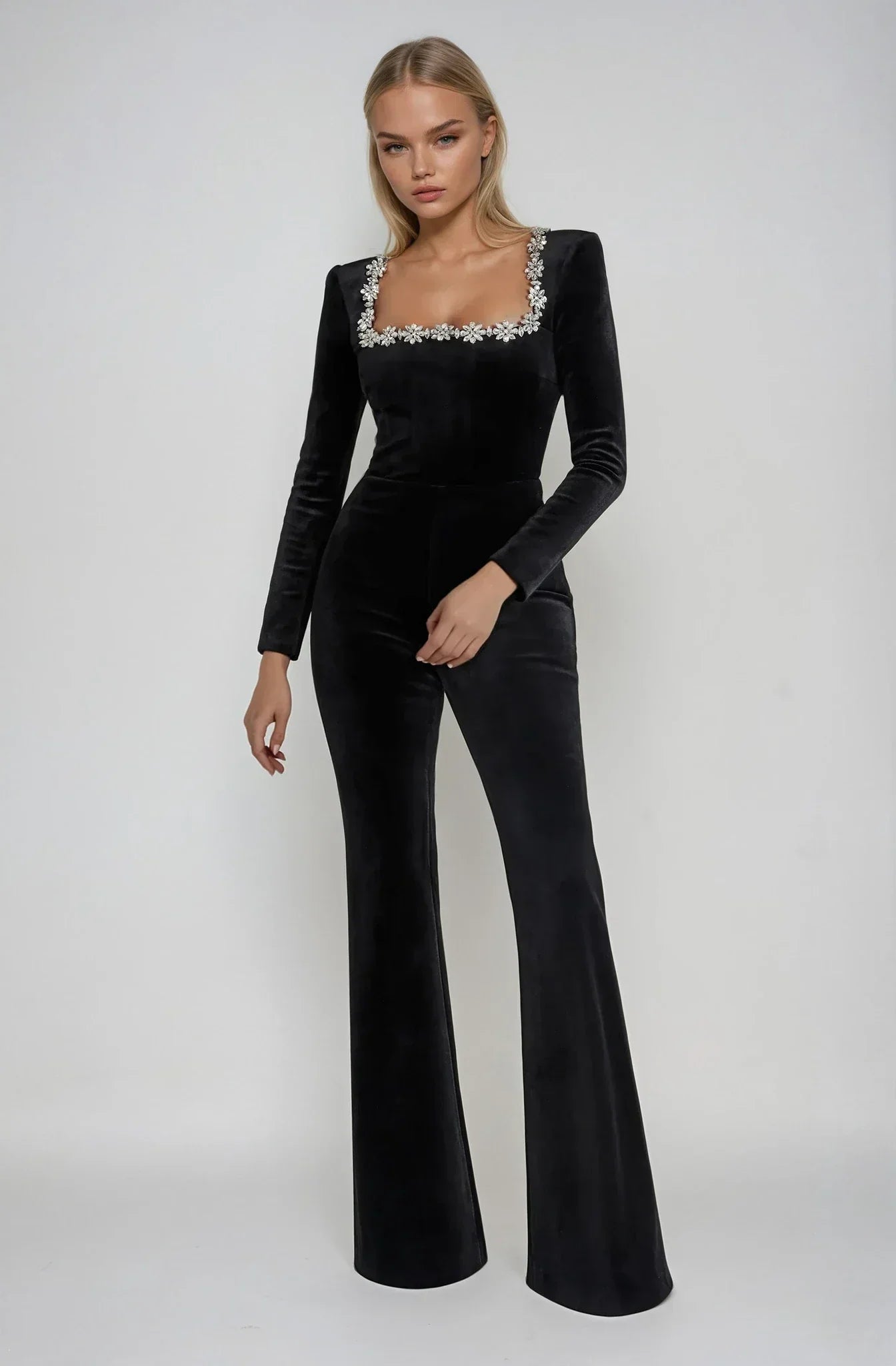 Valentina Samt-Jumpsuit