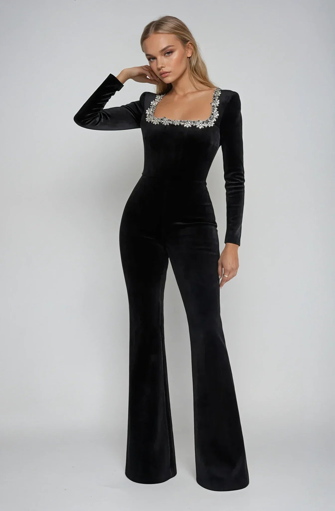 Valentina Samt-Jumpsuit