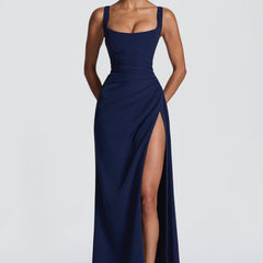 Nerina Corset Maxi Dress in Navy - Maeve & Erin Dublin