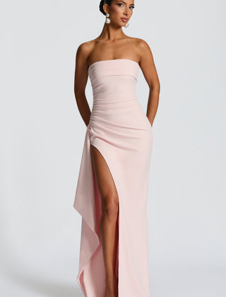 Draped Maxi Dress in Blush
