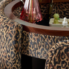 ZOVANO Leopard Schminktisch mit Hocker, Ansicht 4