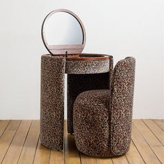 ZOVANO Leopard Schminktisch mit Hocker, Ansicht 5