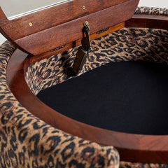 ZOVANO Leopard Schminktisch mit Hocker, Ansicht 6