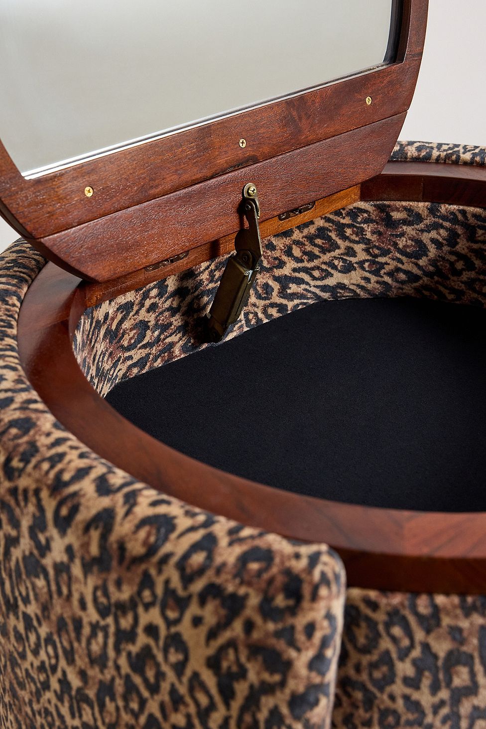 ZOVANO Leopard Schminktisch mit Hocker, Ansicht 6
